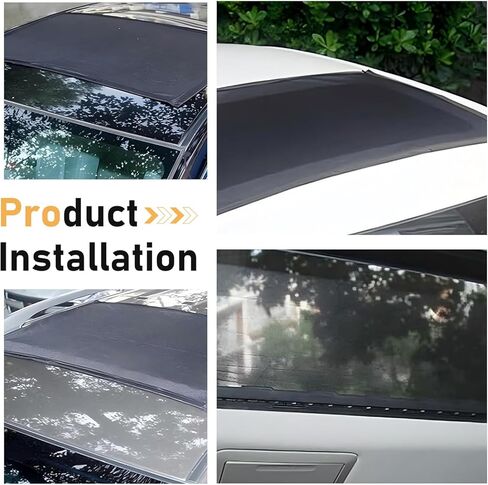 Car Sunroof Net, Breathable High-density Mesh Sunroof Cover, Portable Adsorption Car Roof Sunshade, Universal Sun-proof Exterior Accessories (Black) in Saudi Arabia