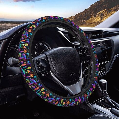 Purple Glitter Heart Steering Wheel Cover for Women Men, Non-Slip Steering Wheel Protector Car Wheel Covers, Universal 15 Inch Fit for Auto, Suvs, Truck in Kuwait