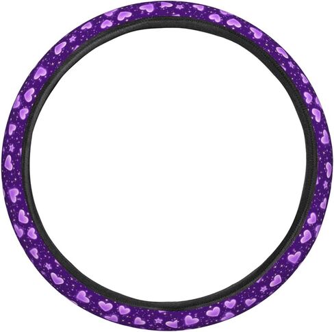 Purple Glitter Heart Steering Wheel Cover for Women Men, Non-Slip Steering Wheel Protector Car Wheel Covers, Universal 15 Inch Fit for Auto, Suvs, Truck in Kuwait