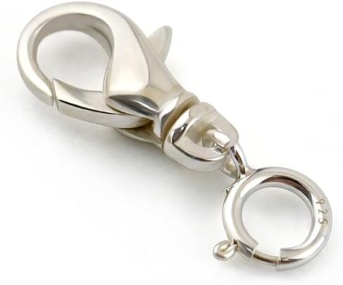 1pc Lobster Clasp 925 Sterling Silver Necklace Extenders Closures for Making Jewelry Chain, Necklace Bracelet Clips (Silver(S)) in Saudi Arabia