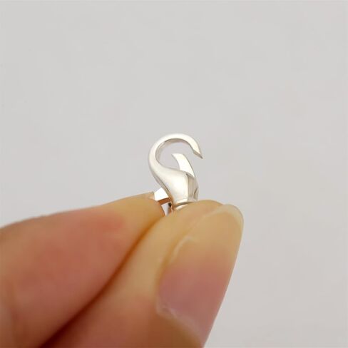 1pc Lobster Clasp 925 Sterling Silver Necklace Extenders Closures for Making Jewelry Chain, Necklace Bracelet Clips (Silver(S)) in Saudi Arabia