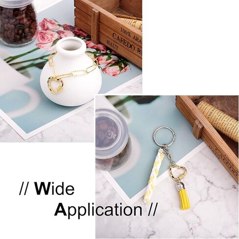 Heart Screw Carabiner Lock Charm 5pcs Real 18K Gold Plated Brass Crystal Keychain Clip Hook for DIY Necklace Handbags Key Rings Jewelry Making,18.5x21x3mm in Kuwait