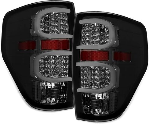 HECASA Pair LED Tail Lights Compatible with 2009-2014 Ford F150 LED Tube Bar Tail lamp Rear Brake Turn Signal Tail Lamp Smoke Lens Replacement for FO2818143 FO2819143 in Kuwait
