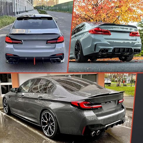 Rear Trunk Spoiler for 2017–2023 BMW G30 5 Series & F90 M5, High Kick PSM Style Duckbill Wing Lip, Fits 520i 530i 530e 540i 540d M550i M5 xDrive, Gloss Black in Saudi Arabia
