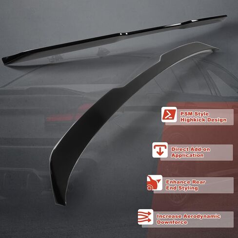 Rear Trunk Spoiler for 2017–2023 BMW G30 5 Series & F90 M5, High Kick PSM Style Duckbill Wing Lip, Fits 520i 530i 530e 540i 540d M550i M5 xDrive, Gloss Black in Saudi Arabia