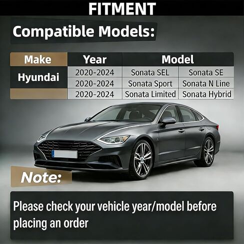 time secret Rear Spoiler Wing Fit for Hyundai Sonata 2020 2021 2022 2023 2024 SE/SEL/Sport/N Line/Limited/Sonata Hybrid, Gloss Black Rear Trunk Spoiler Wing LID in Saudi Arabia