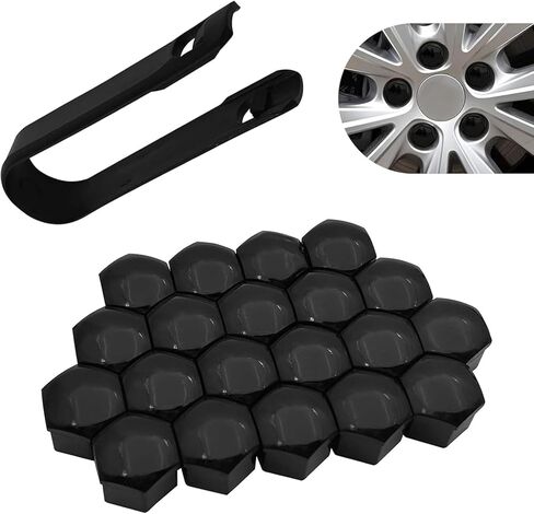 24 PCS Black Lug Nut Covers for Dodge RAM 1500, Hexagonal Nut Covers with Removal Tool, Wheel Bolt Caps, Anti-Rust Car Tire Nut Caps Bolt Cover, 19mm in Saudi Arabia