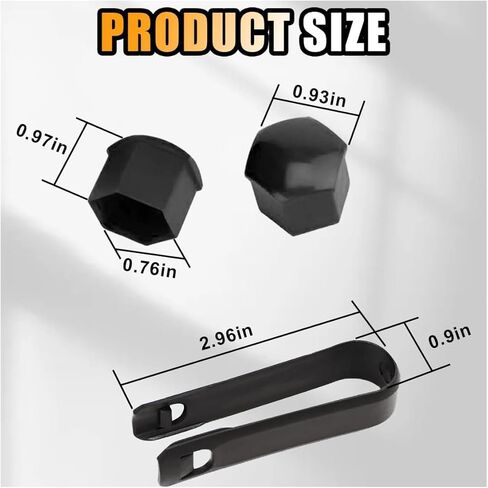 24 PCS Black Lug Nut Covers for Dodge RAM 1500, Hexagonal Nut Covers with Removal Tool, Wheel Bolt Caps, Anti-Rust Car Tire Nut Caps Bolt Cover, 19mm in Saudi Arabia