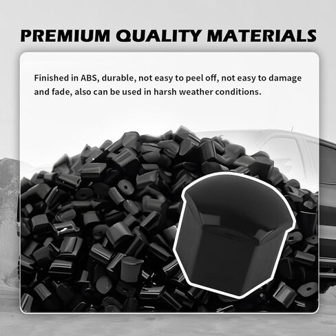 24 PCS Black Lug Nut Covers for Dodge RAM 1500, Hexagonal Nut Covers with Removal Tool, Wheel Bolt Caps, Anti-Rust Car Tire Nut Caps Bolt Cover, 19mm in Saudi Arabia