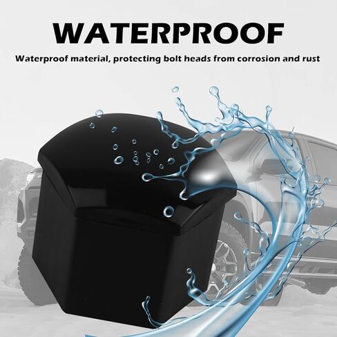 24 PCS Black Lug Nut Covers for Dodge RAM 1500, Hexagonal Nut Covers with Removal Tool, Wheel Bolt Caps, Anti-Rust Car Tire Nut Caps Bolt Cover, 19mm in Saudi Arabia
