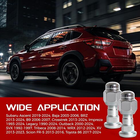 5 Sets M12-1.25 Wheel Stud Bolts & Lug Nuts Compatible with Subaru Legacy XV Crosstrek BRZ Ascent Impreza Toyota 86 1990-2024 Replaces 610-566 28365-FE001 SU00300781 28171-AJ000 in Kuwait