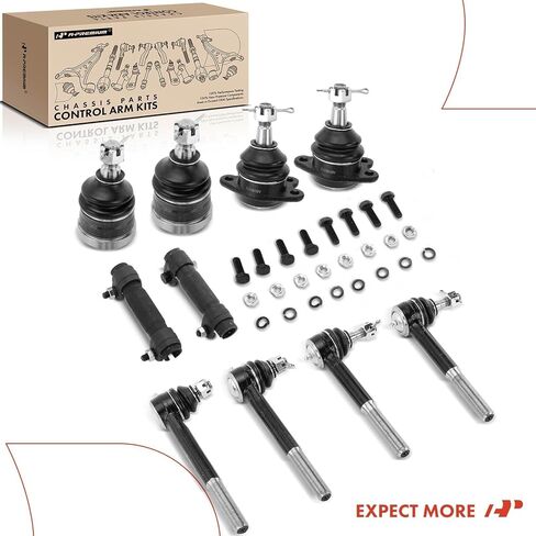 A-Premium 10Pcs Front Suspension Kit, Upper Lower Ball Joint, Inner Outer Tie Rod End & Sleeve, Compatible with Chevrolet & GMC -1988-2002- Tahoe Yukon Savana Express 1500/2500 C1500/C2500 (Suburban) in Kuwait