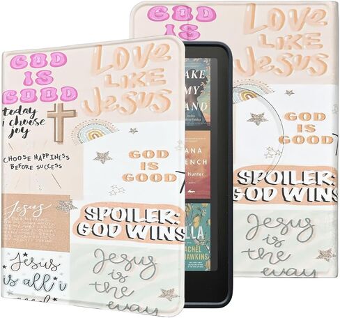 Case for All-New Kindle Paperwhite 12th Gen, 2024 and Kindle Colorsoft Signature Edition, Cute Dog for Kids Girls Lightweight PU Leather Cover with Auto Sleep Wake Hand Strap, Pink Dogs in Saudi Arabia