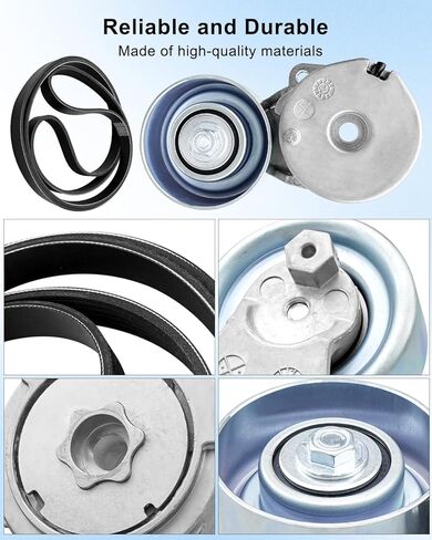 Serpentine Belt Tensioner Kit Fit for Nissan Sentra 2.0L L4 DOHC 2007-2012, Belt Tensioner Replace 39162 11955JD20A 305396 89396, Serpentine Belt Replace 90K-39162A K060478 6PK1215 in Kuwait