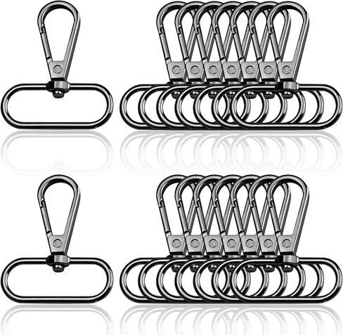 Metal Swivel Trigger Lanyard Snap Hooks 16 Pcs Lobster Claw Swivel Clasps 1.5 Inch Keychain Clip Hook Purse Bag Clips for Keychain Purse Hardware Sewing Craft Project in Saudi Arabia