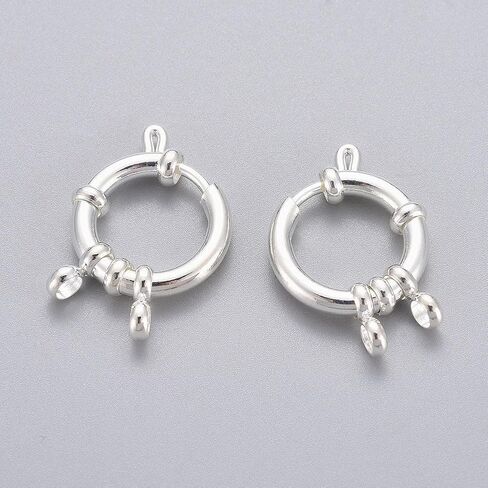 10Pcs Stainless Steel Spring Ring Clasps Jewelry Making Findings Real 24K Gold Plated for Necklaces Bracelets DIY Jewelry Making,18x4.5mm in Kuwait