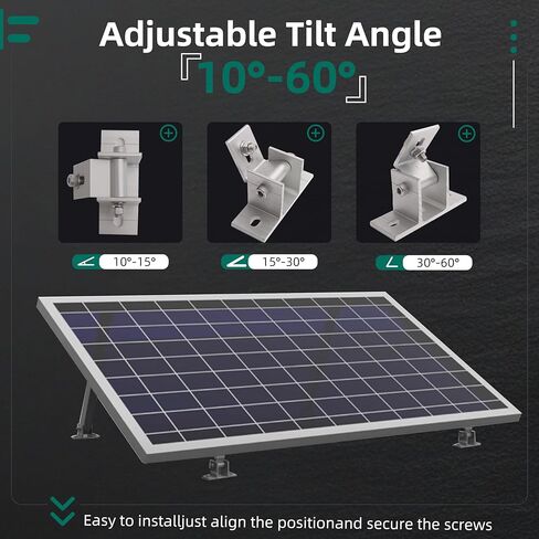 4 Pack Adjustable Solar Panel Tilt Mount Bracket Base, Tilt Angle 10°-60° Flat Roof Mount Holder, RV Solar Panel Mounts Clamp, Solar Panel Roof Panel Stand in Saudi Arabia