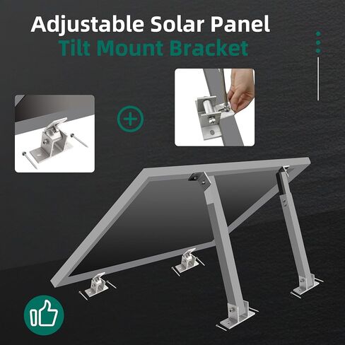 4 Pack Adjustable Solar Panel Tilt Mount Bracket Base, Tilt Angle 10°-60° Flat Roof Mount Holder, RV Solar Panel Mounts Clamp, Solar Panel Roof Panel Stand in Saudi Arabia