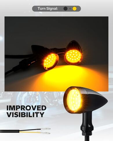 Amazicha Motorcycle Turn Signals Led 24 LEDs, SMD Mini Size Blinkers with 8mm/10mm Mounting Holes Fit for Harley Dyna Yamaha Honda Kawasaki Suzuki in Kuwait