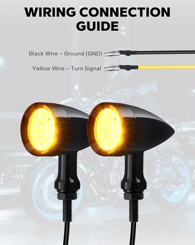 Amazicha Motorcycle Turn Signals Led 24 LEDs, SMD Mini Size Blinkers with 8mm/10mm Mounting Holes Fit for Harley Dyna Yamaha Honda Kawasaki Suzuki in Kuwait