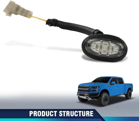 PIT66 Front Daytime Running Side Marker Lamp Compatible with Ford F150 Raptor 2017-2022 HL3Z-15442-B, HL3Z-15442-K Black PP in Kuwait