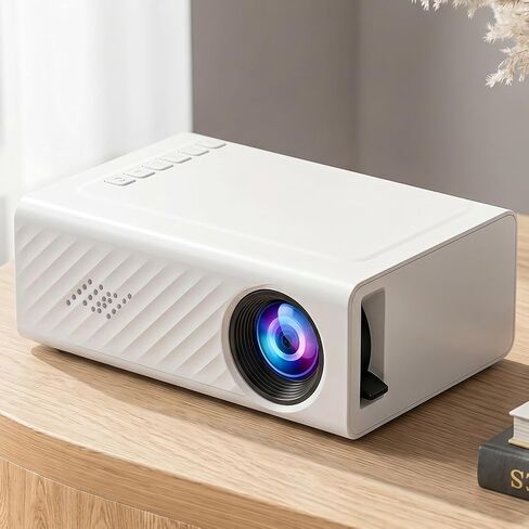 M1S Mini Projector, Portable Home Theater Video Projector, USB Powered Compact Projector for Home Entertainment, (White, US standard) in Kuwait
