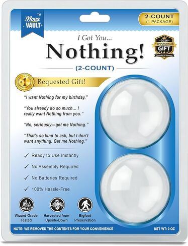 Funny I Got You Nothing Gag Gift (2-Count of Nothing) - Perfect Novelty Practical Joke for Friends and Family on Birthdays, Holidays in Saudi Arabia