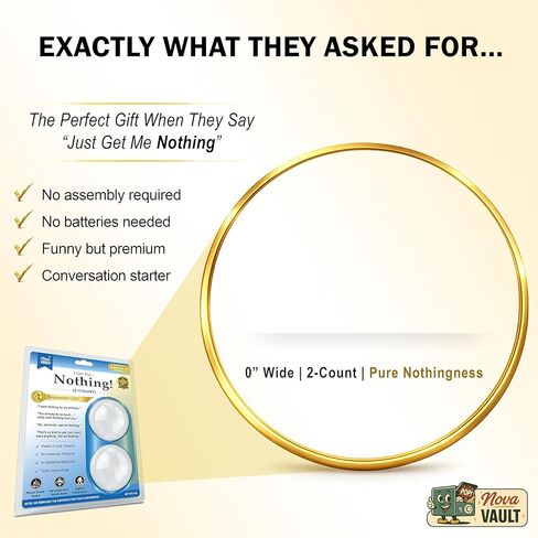 Funny I Got You Nothing Gag Gift (2-Count of Nothing) - Perfect Novelty Practical Joke for Friends and Family on Birthdays, Holidays in Saudi Arabia