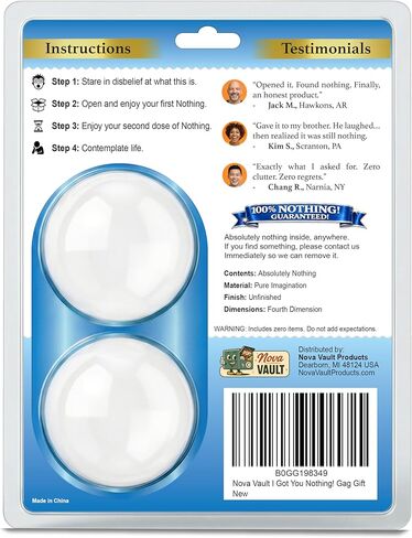 Funny I Got You Nothing Gag Gift (2-Count of Nothing) - Perfect Novelty Practical Joke for Friends and Family on Birthdays, Holidays in Saudi Arabia