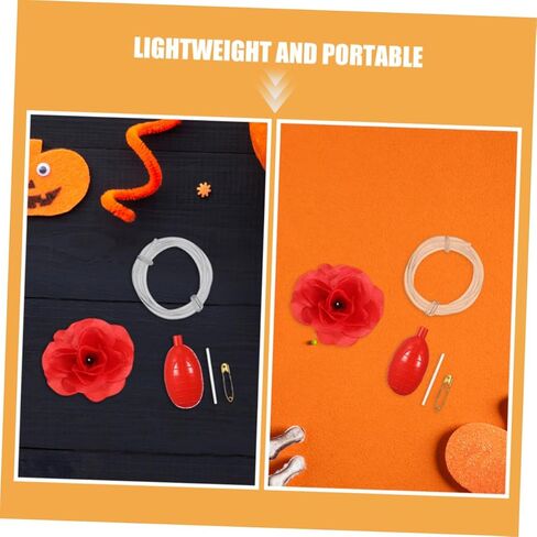 Abaodam 3pcs Realistic Red Rose Water Squirting Brooch Lightweight Party Prank Accessory for Halloween Christmas Gatherings Portable Novelty Spray Flower in Kuwait