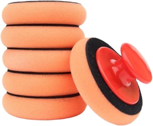 6 Pcs Car Sponge Polishing Pads Professional Wax Applicator Pads with Handle for Car Polishing in Saudi Arabia