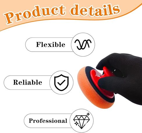 6 Pcs Car Sponge Polishing Pads Professional Wax Applicator Pads with Handle for Car Polishing in Saudi Arabia