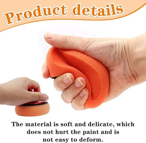 6 Pcs Car Sponge Polishing Pads Professional Wax Applicator Pads with Handle for Car Polishing in Saudi Arabia