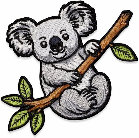 Koala Iron On Patch – Wildlife Animal Applique for Jackets, Bags, Hats, Jeans and Crafts in Kuwait