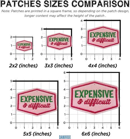 Expensive and Difficult Patch Funny Girl Trucker Hat Patch Iron On Embroidery Patch for Caps, Bags, Backpacks, Hat, Jackets, Uniform DIY Gifts for Her Him 3 Inches in Kuwait