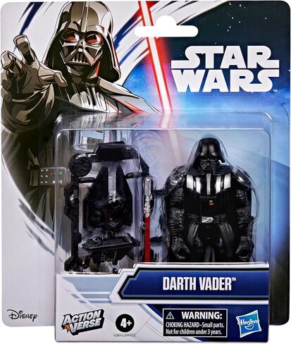 STAR WARS ActionVerse Darth Vader 4.5-Inch Action Figure & Accessories, Reusable Accessory Storage Rack, Toys for Boys & Girls Ages 4+ in Kuwait
