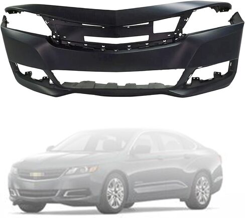 Front Bumper Cover Plastic Black 22990036 GM1000943 Compatible With 2014 2015 2016 2017 2018 2019 2020 Chevy Impala LT 2.5L 3.6L in Kuwait