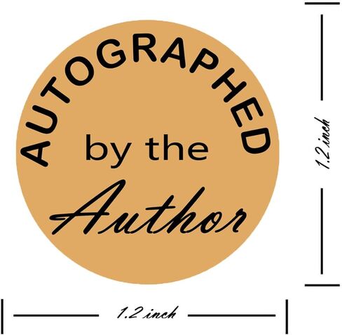 Autographed Label Stickers,1.2 inch Round Autographed by The Author Stickers Laminated Author Stickers (504 Pcs) in Saudi Arabia