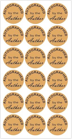 Autographed Label Stickers,1.2 inch Round Autographed by The Author Stickers Laminated Author Stickers (504 Pcs) in Saudi Arabia