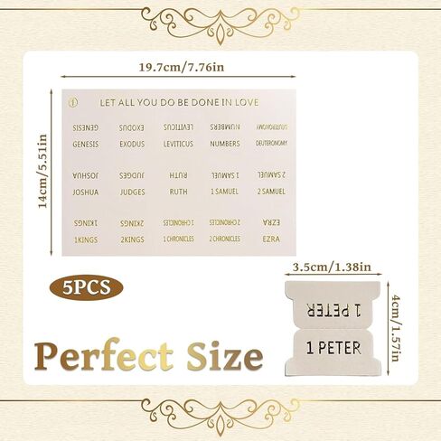Laminated Bible Tabs, Gold Foil Embossed Lettering Bible Chapter Index Tabs for Women Men, Reposition Large Print Sticky Labels, Easy to Read and Apply, 75Chapters Labels for Easy Navigation in Kuwait