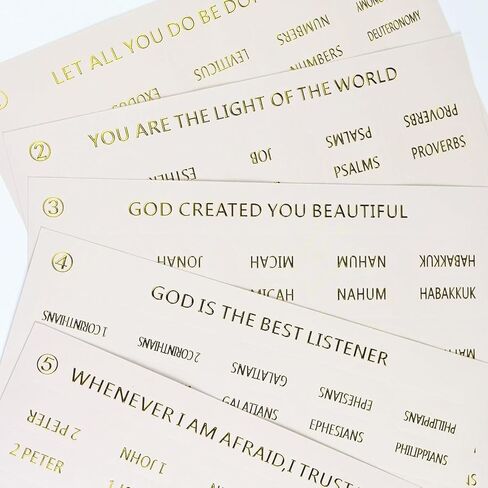 Laminated Bible Tabs, Gold Foil Embossed Lettering Bible Chapter Index Tabs for Women Men, Reposition Large Print Sticky Labels, Easy to Read and Apply, 75Chapters Labels for Easy Navigation in Kuwait