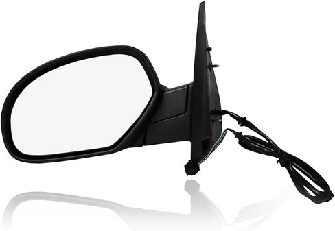 PM Auto Left Driver Side Power Heated Foldaway View Mirror Chrome/Flat Black Textured 10H5P For 2007-2014 Chevrolet Tahoe in Kuwait