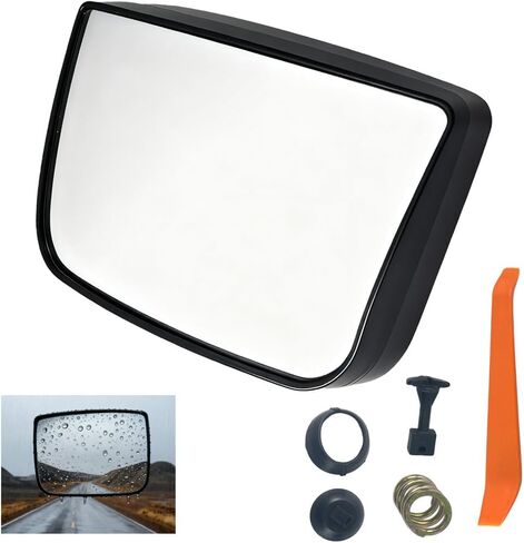 Lower Heated Side Mirror Glass Replacement for 2008-2017 Freightliner Cascadia, Heated Convex Wide Angle Mirror, Direct Fit for OEM TL-28717A, Driver and Passenger Side in Saudi Arabia