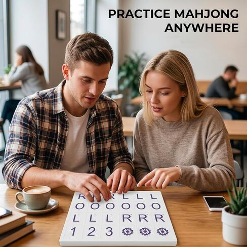Solo Mahjong Board Practice, Purple Single Mahjong Practice Board for Individual Training, Compact Mahjong Solo Board for Home Use, Portable Single Player Mahjong Practice Board in Saudi Arabia