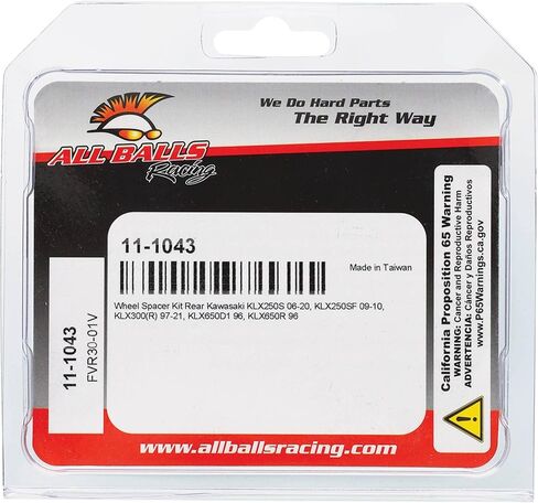 مجموعة فاصل العجلات 11-1043 من All Balls Racing متوافقة مع/بديلة لـ Kawasaki KLX 250 S 2006-2014، KLX 650 R 1996، KLX 650 D 1996، KLX 300 R 1997-2007، KLX 250 SF 2009-2010 in Kuwait