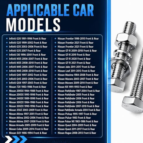 Automotive 5PCS Lug Nuts M12-1.25 Compatible with Infiniti G20 G35 M35 M45 Q45 Nissan Altima Rogue Replace 40224V5510 in Saudi Arabia
