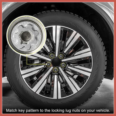ACROPIX 533 Vehicle Wheel Lock Lug Nut Anti Theft Lug Nut Screw Removal Socket Key Wheel Lock Key for Volkswagen Touareg Scirocco Magotan Tiguan Car Parts in Kuwait