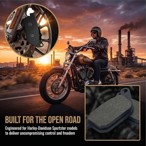Front and Rear Brake Pads for Harley Davidson Sportster 1200 XL1200C Custom 2004-2013 /Sportster 883 SuperLow Custom/ XL1200L Sportster Low 2007-2011/XL883 XL883C Custom 2004-2010 XL883L XL883N in Saudi Arabia