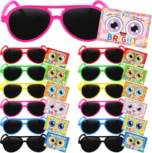 Tellegloww 12 Sets End of Year Student Gifts Kids Sunglasses with Blessing Card from Teacher Your Future Is Bright Kindergarten 2026 Graduation Gift Classroom Kindergarten Graduation Favors in Kuwait