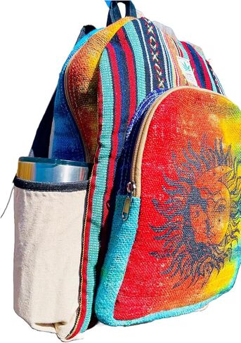 Gurkha Handmade Unique design Himalayan Hemp Backpack 17 IN Large Backpack Hippie, Festival, Hiking & Tablet Bag - Handmade in Mt. Everest Country Nepal in Saudi Arabia